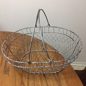 Vintage Large All Metal Wire Basket
